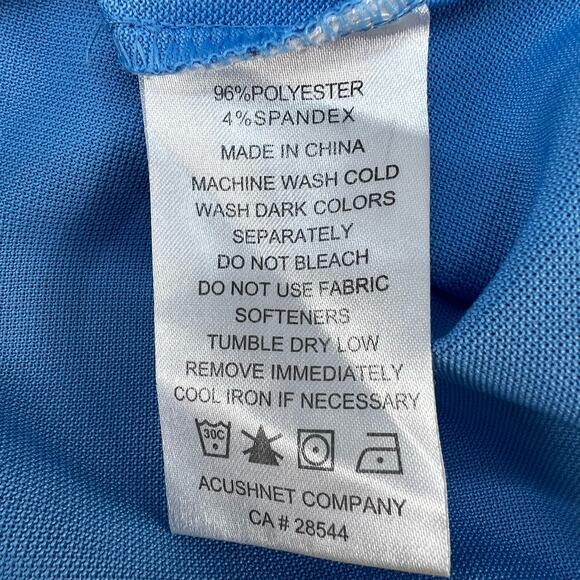 FootJoy Golf Polo Shirt Men's Size M Sky Blue Athletic Fit Menasha Athlesiure - Picture 9 of 12